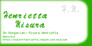 henrietta misura business card